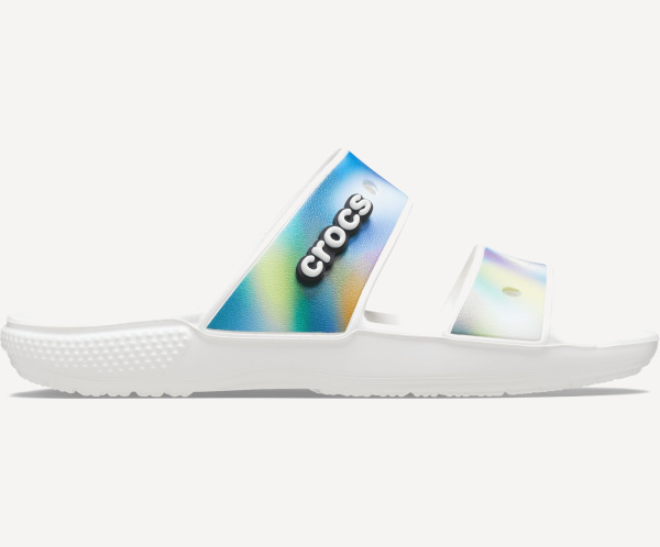 Сандалии Classic Crocs Solarized Sandal (EU 37-38 M5W7 СМ 22.9; blanc/multi-rayures)